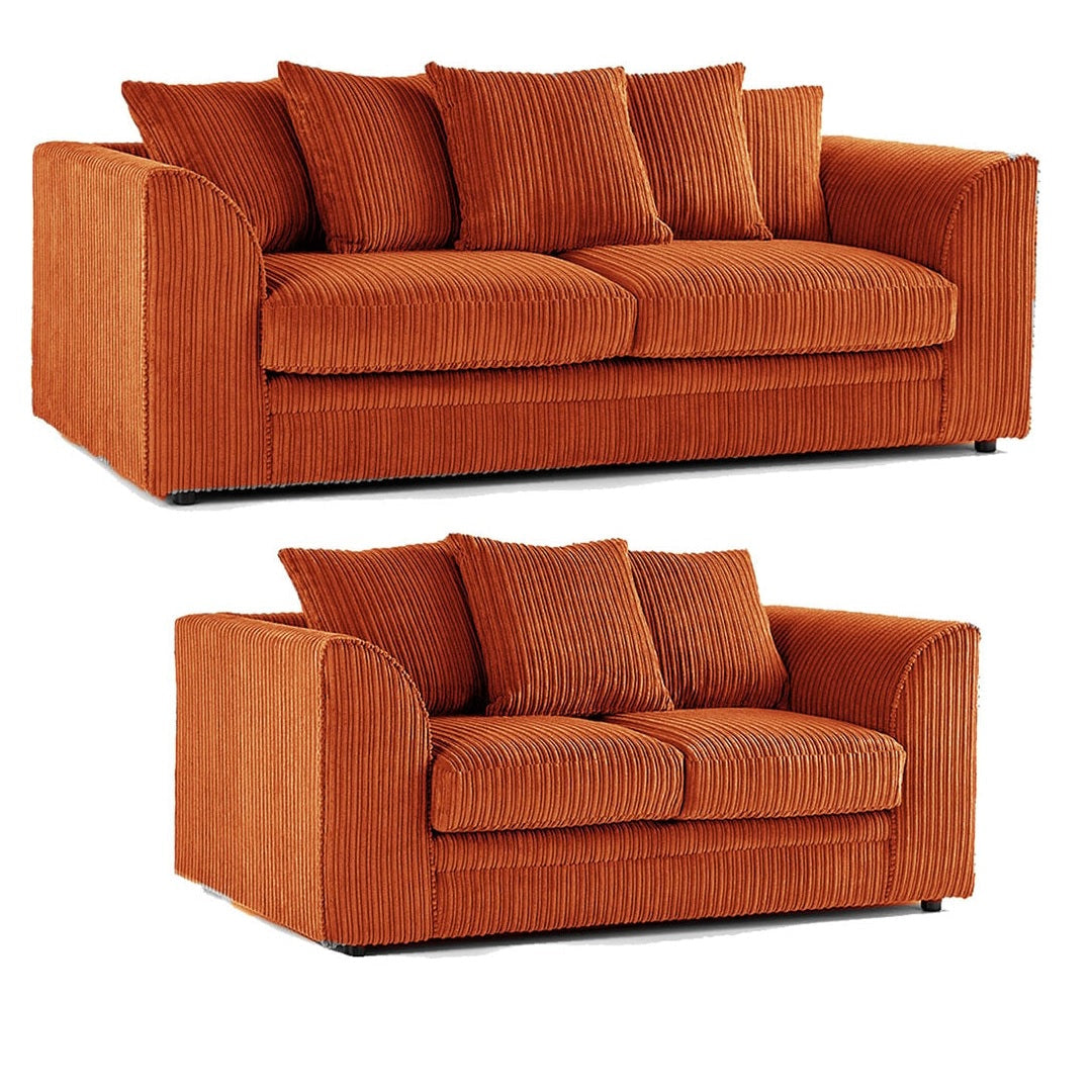 Hannah Jumbo Cord Scatter Back 3+2 Seater Sofa Set
