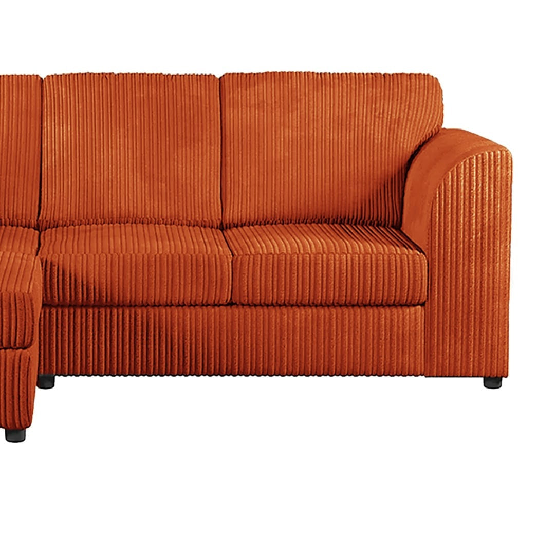 Hannah Jumbo Cord Full Back 4 Seater Corner Sofa