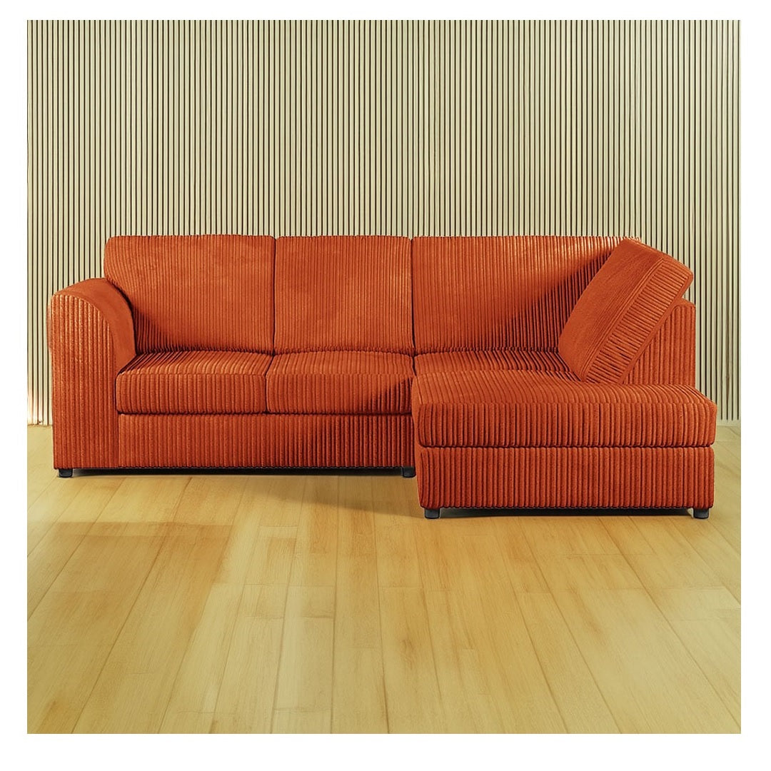 Hannah Jumbo Cord Full Back 4 Seater Corner Sofa