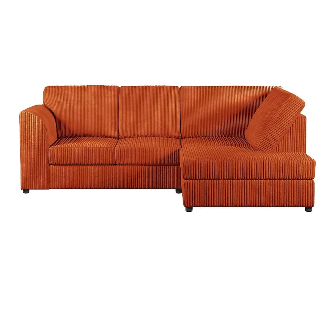 Hannah Jumbo Cord Full Back 4 Seater Corner Sofa