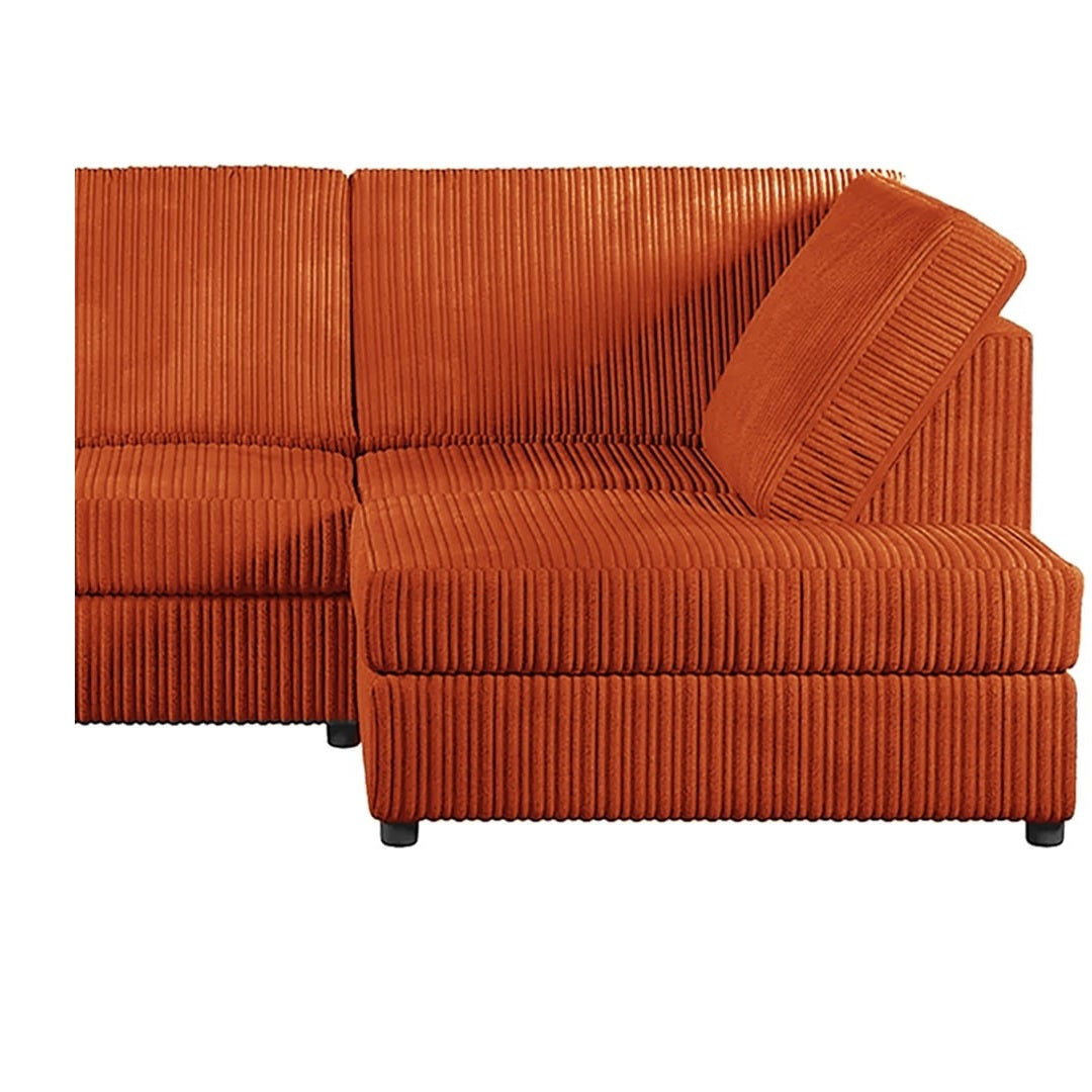 Hannah Jumbo Cord Full Back 4 Seater Corner Sofa