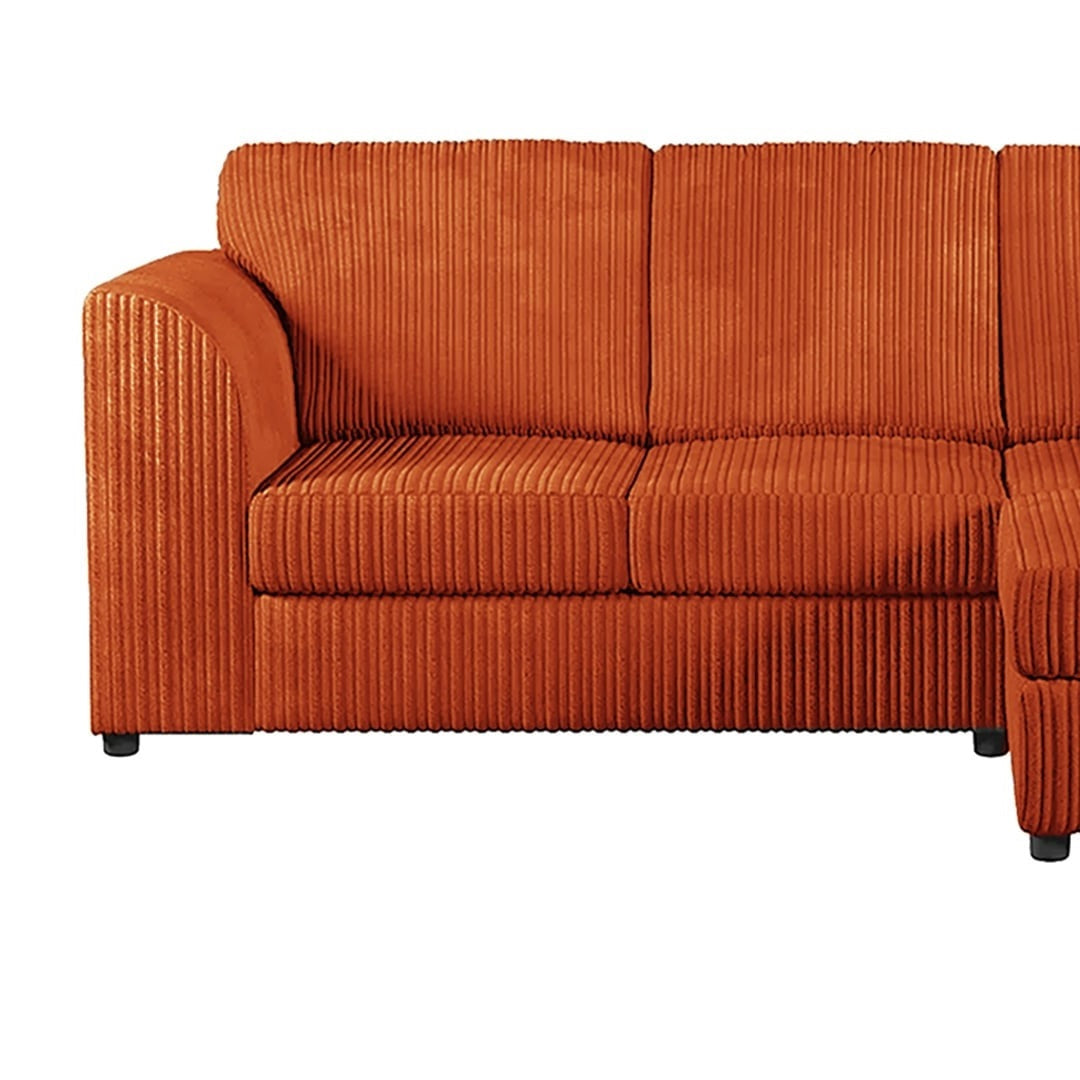 Hannah Jumbo Cord Full Back 4 Seater Corner Sofa