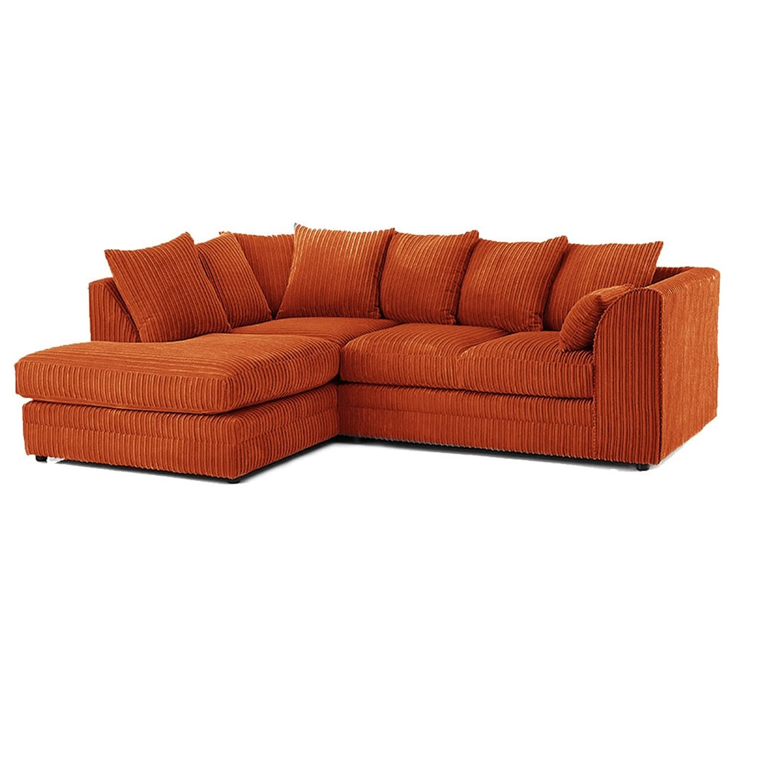 Hannah Jumbo Cord Scatter Back 4 Seater Corner Sofa