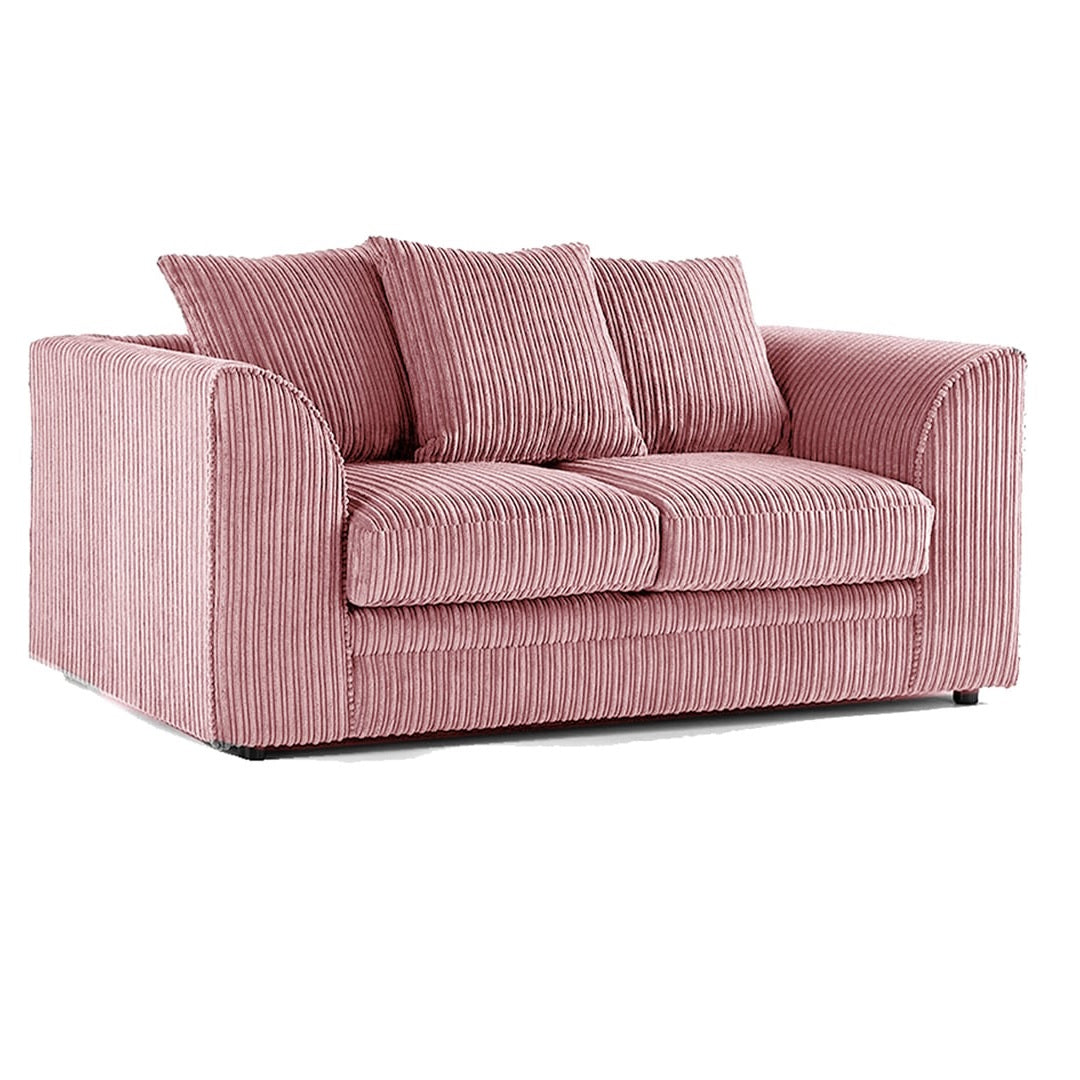 Hannah Jumbo Cord Scatter Back 2 Seater Sofa Pink
