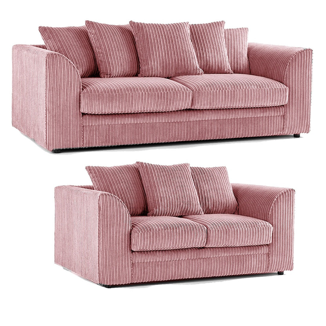 Hannah Jumbo Cord Scatter Back 3+2 Seater Sofa Set