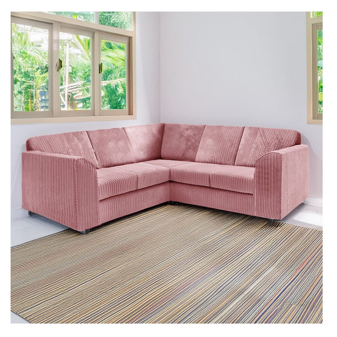 Large Jumbo Cord Corner Sofa for Family Living