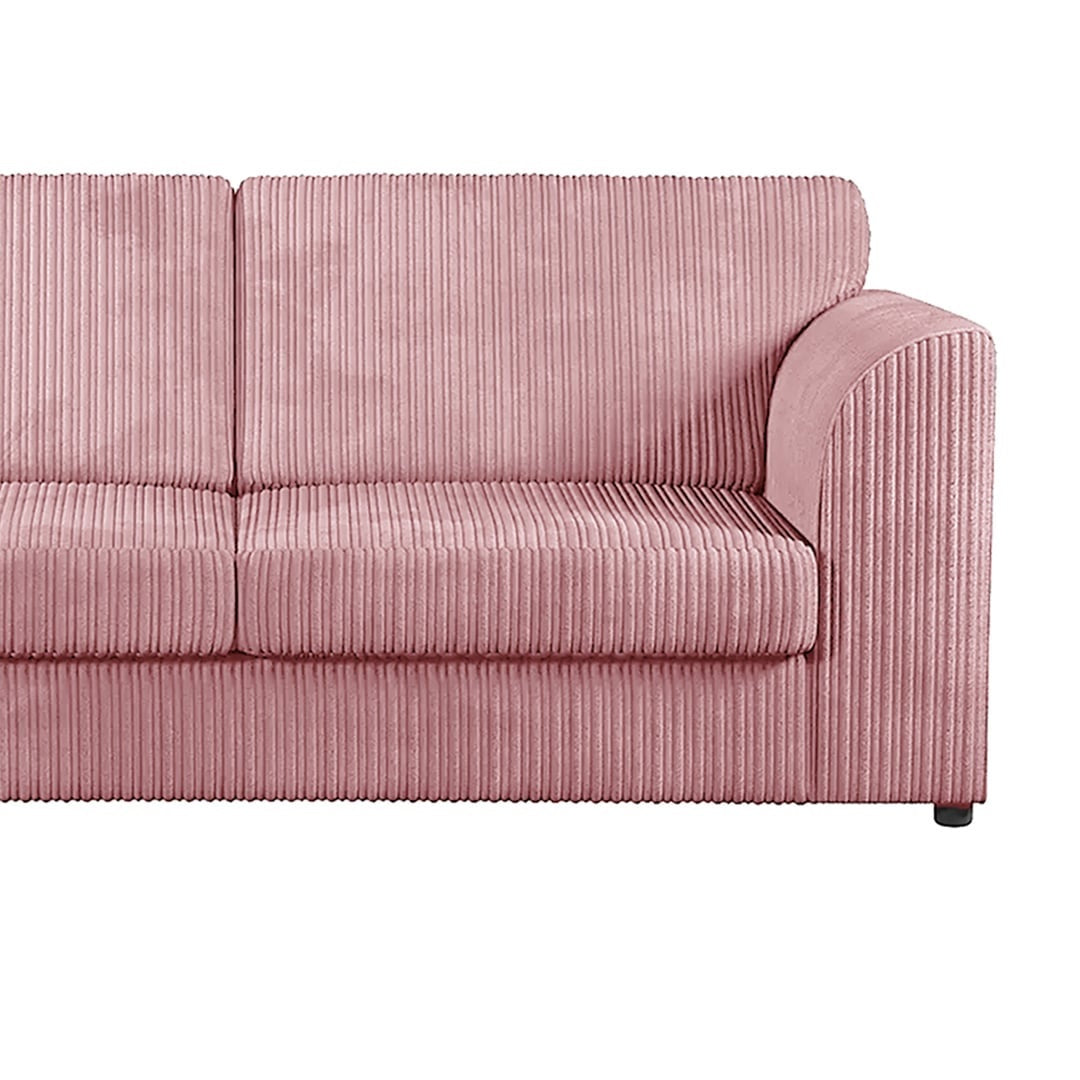 Hannah Jumbo Cord Full Back 4 Seater Left Hand Facing Corner Pink
