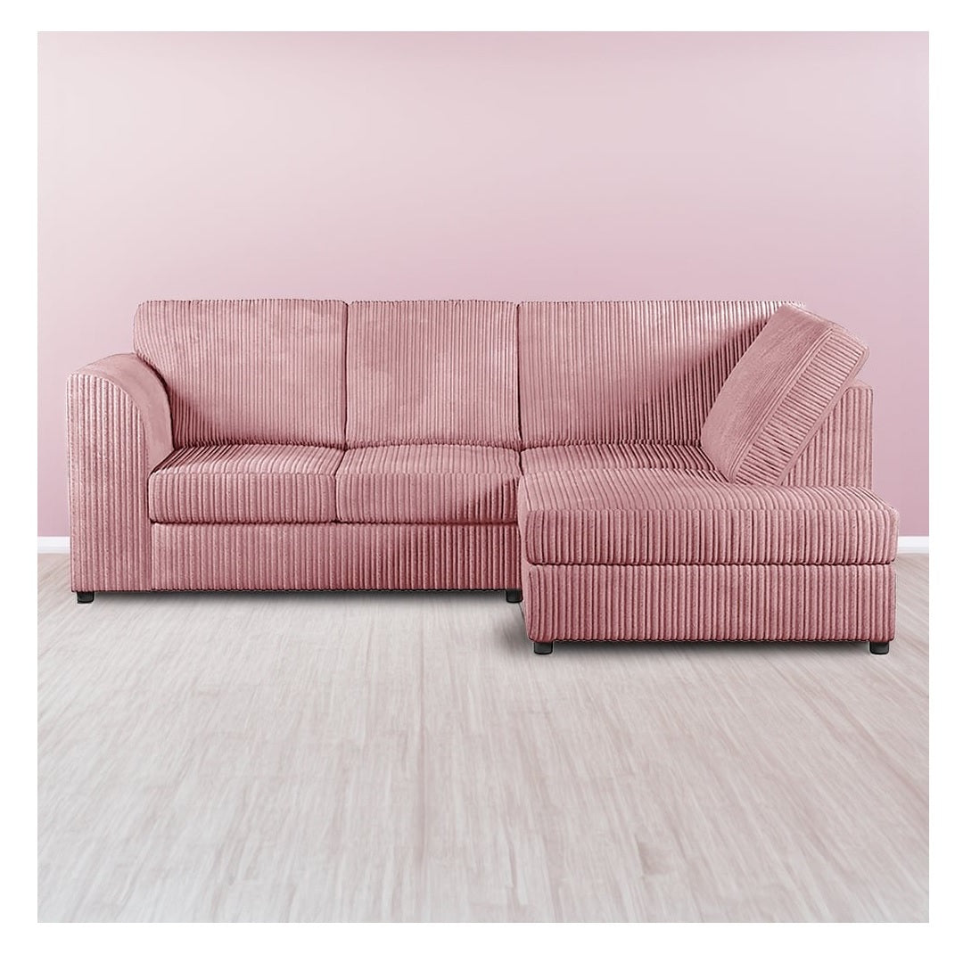 Hannah Jumbo Cord Full Back 4 Seater Corner Sofa