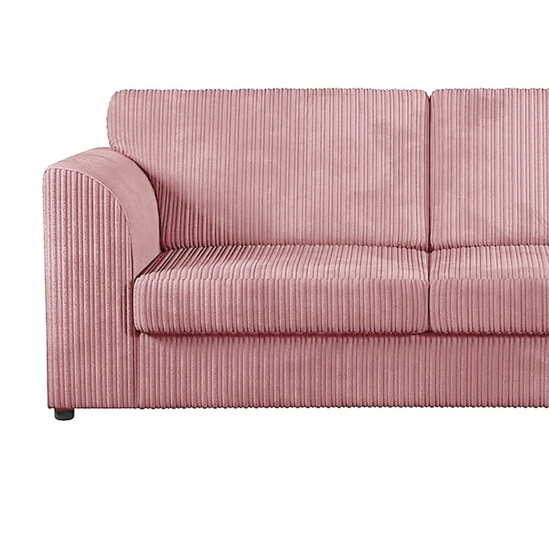 Hannah Jumbo Cord Full Back 4 Seater Right Hand Facing Corner Sofa Pink