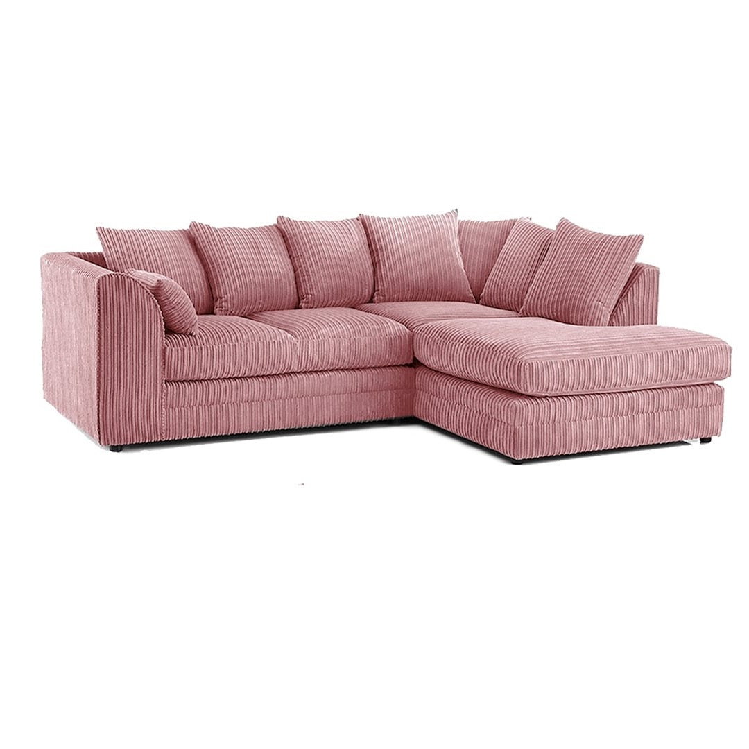 Hannah Jumbo Cord Scatter Back 4 Seater Corner Sofa