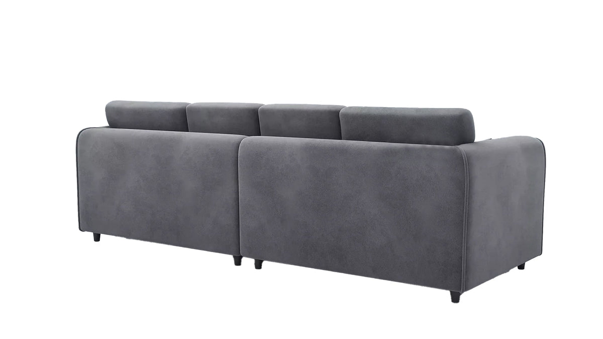 Raven Plush Velvet 4 Seater Sofa