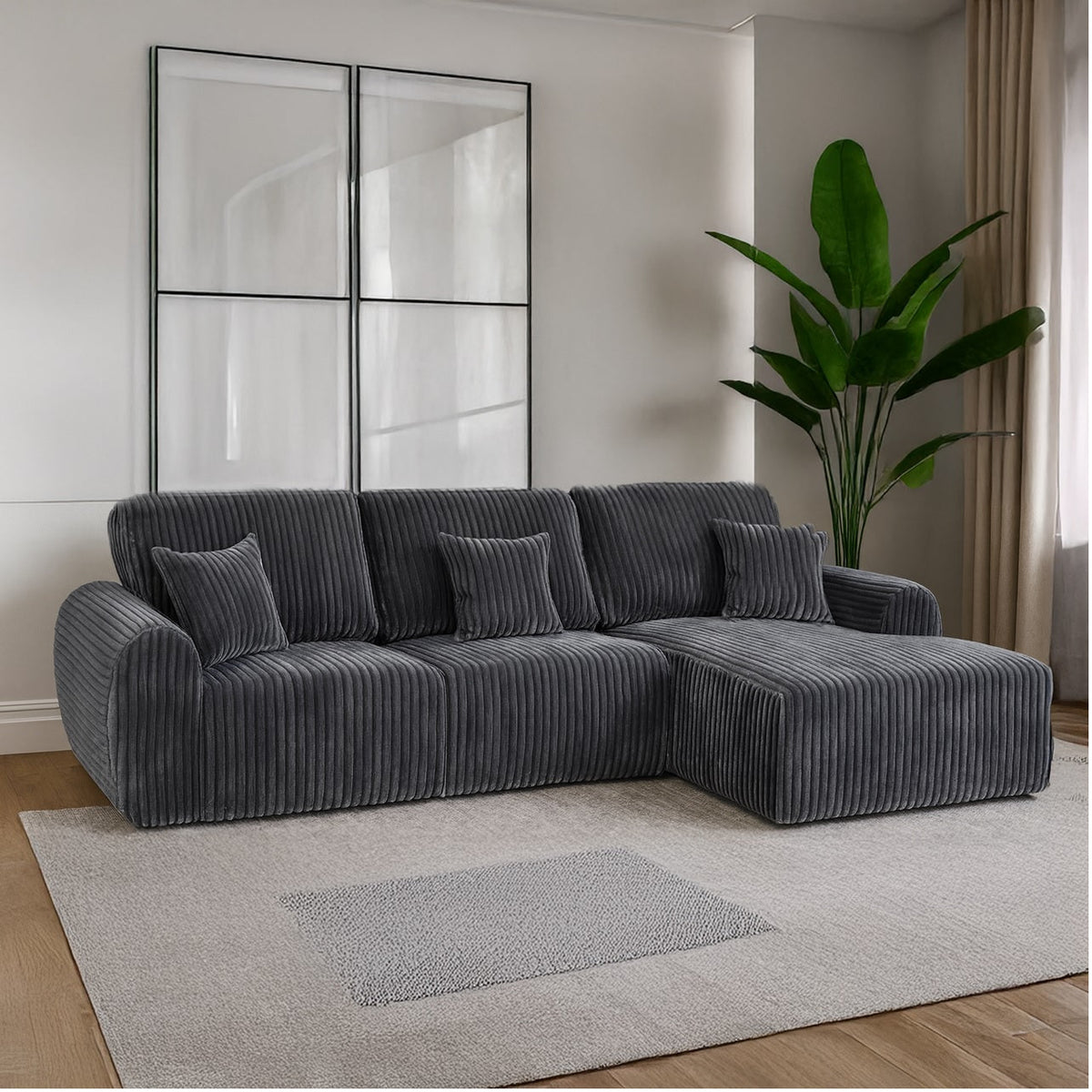 Willow Chunky jumbo Cord 4 Seater Corner sofa