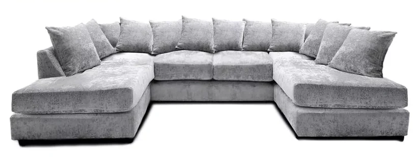 CAMBRIDGE U Shape Chenille Fabric Scatter Back Sofa