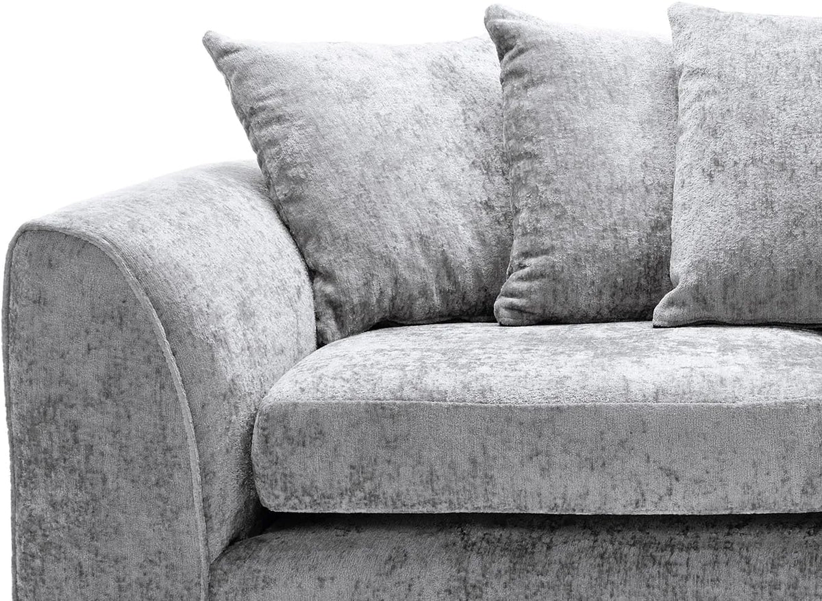 Celestial 4 Seater Scatter Back Chenille Fabric Sofa