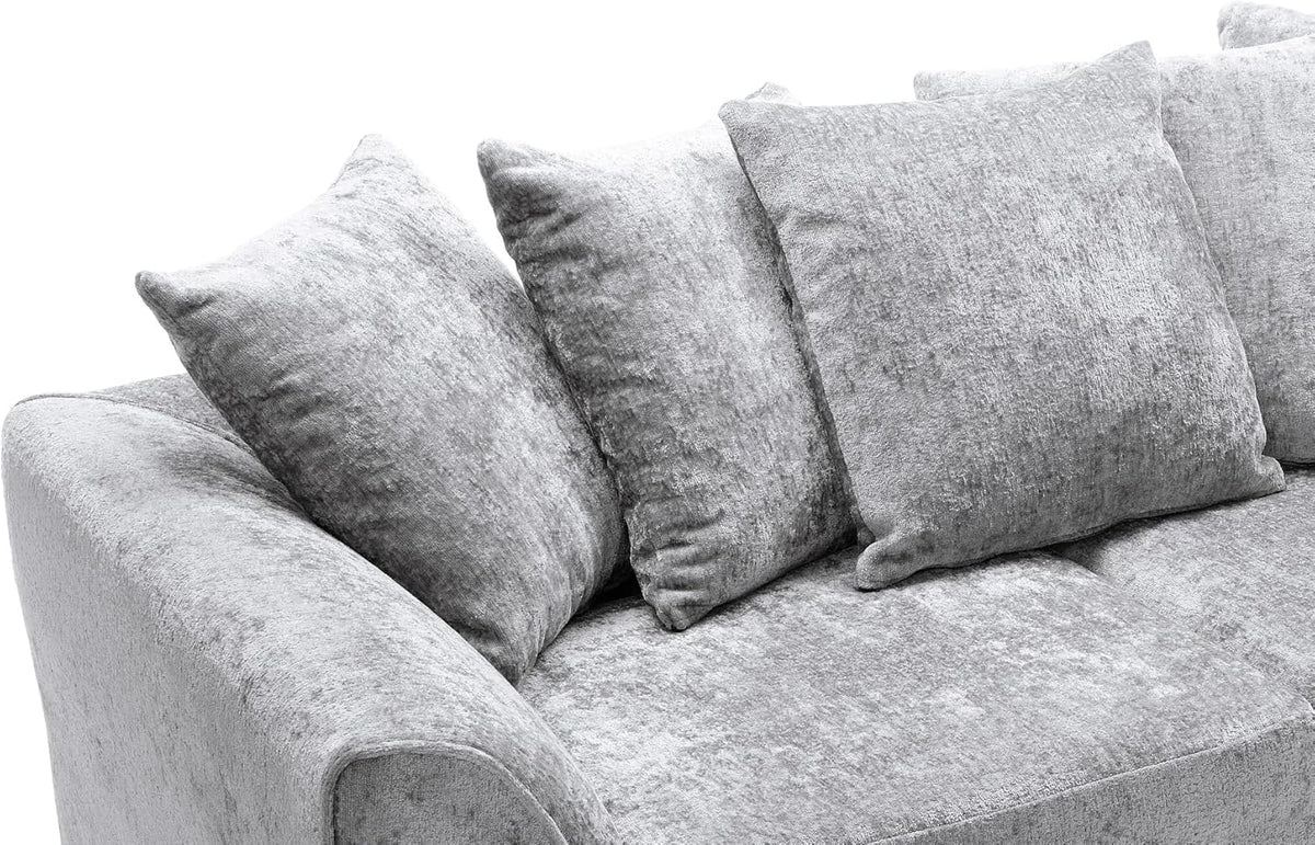 Celestial 4 Seater Scatter Back Chenille Fabric Sofa