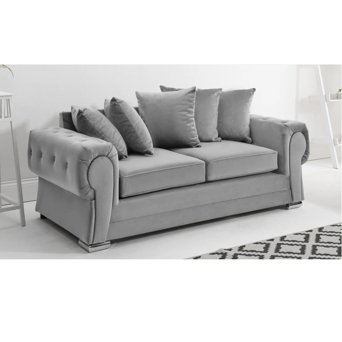 Verona Scatter Back Plush Velvet 3 Seater Sofa