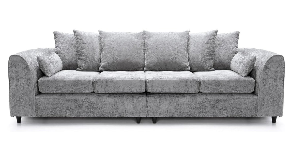 Celestial 4 Seater Scatter Back Chenille Fabric Sofa