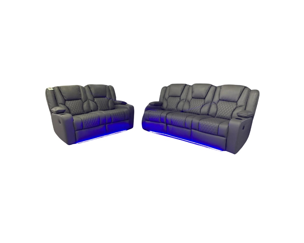Orlando Recliner 3seater + 2seater Sofa Electric Leather Recliner Set