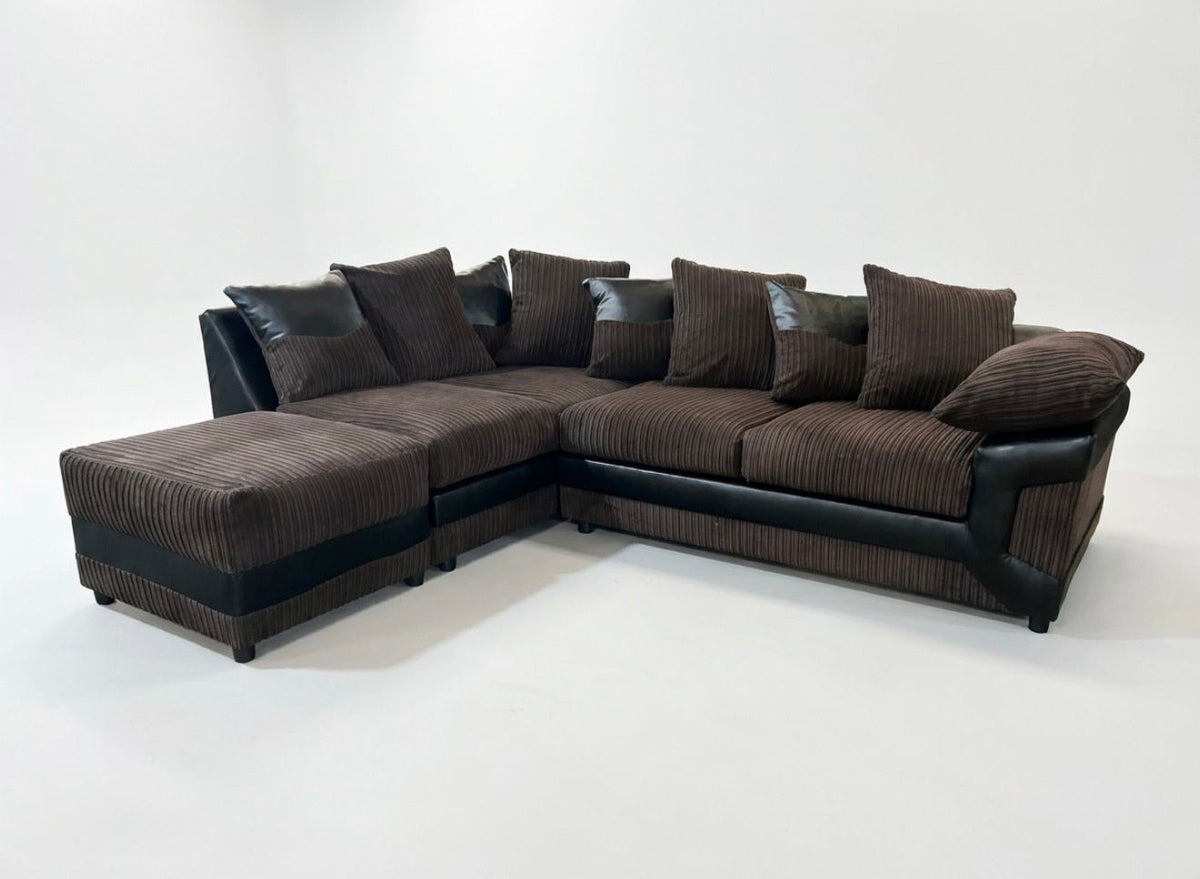 Dino Fabric L Shape Corner Sofa Foam Seating