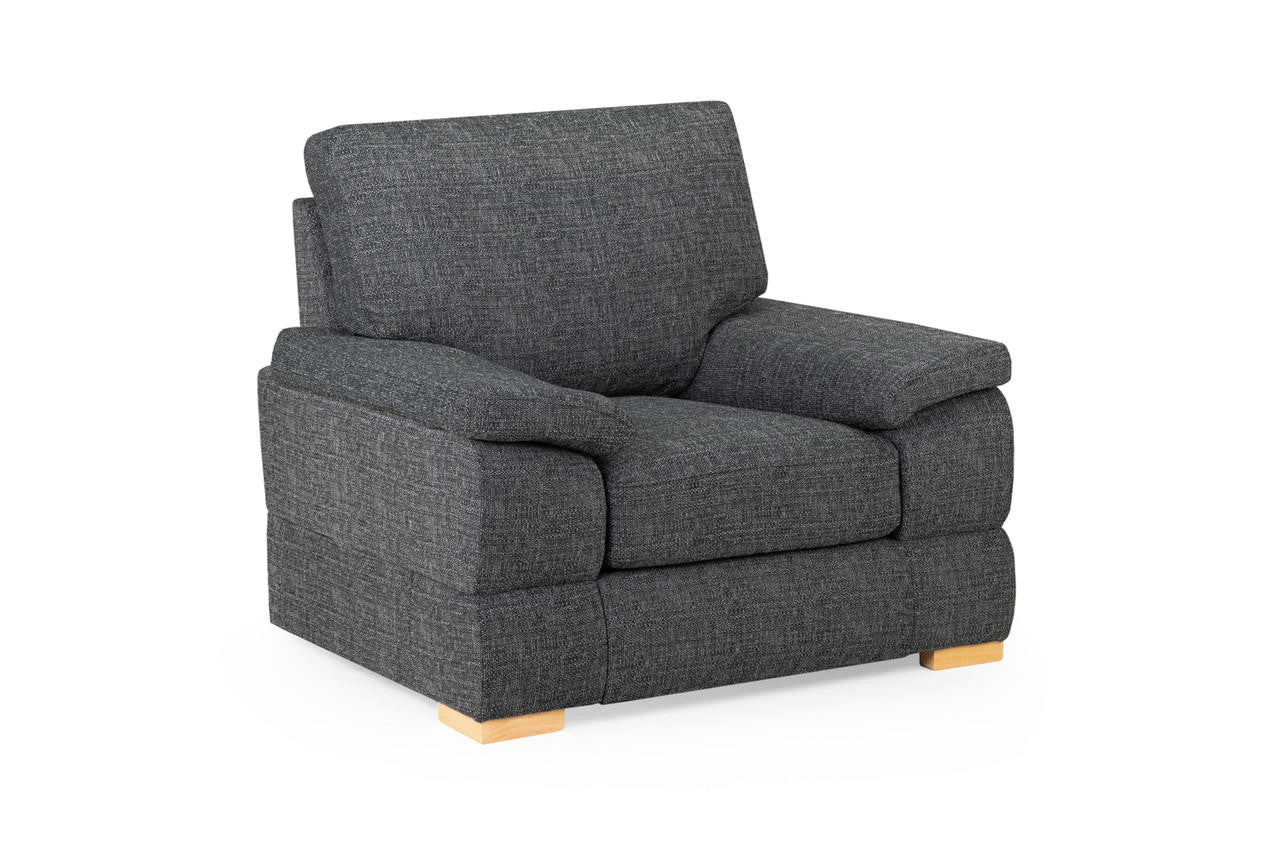 Elysian Charcoal Grey Suite Set | 3+2 / Large Corner