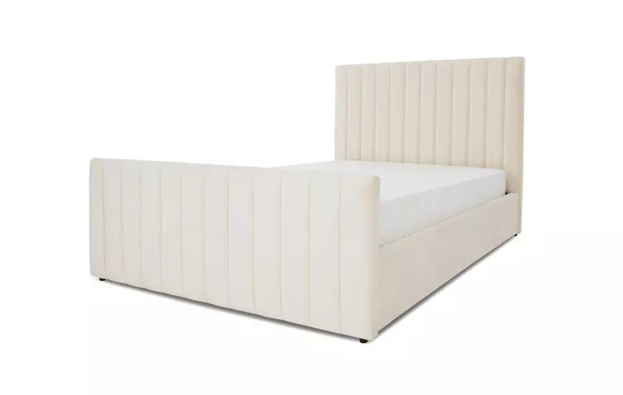 PLUSH VELVET BED BASE with headboard