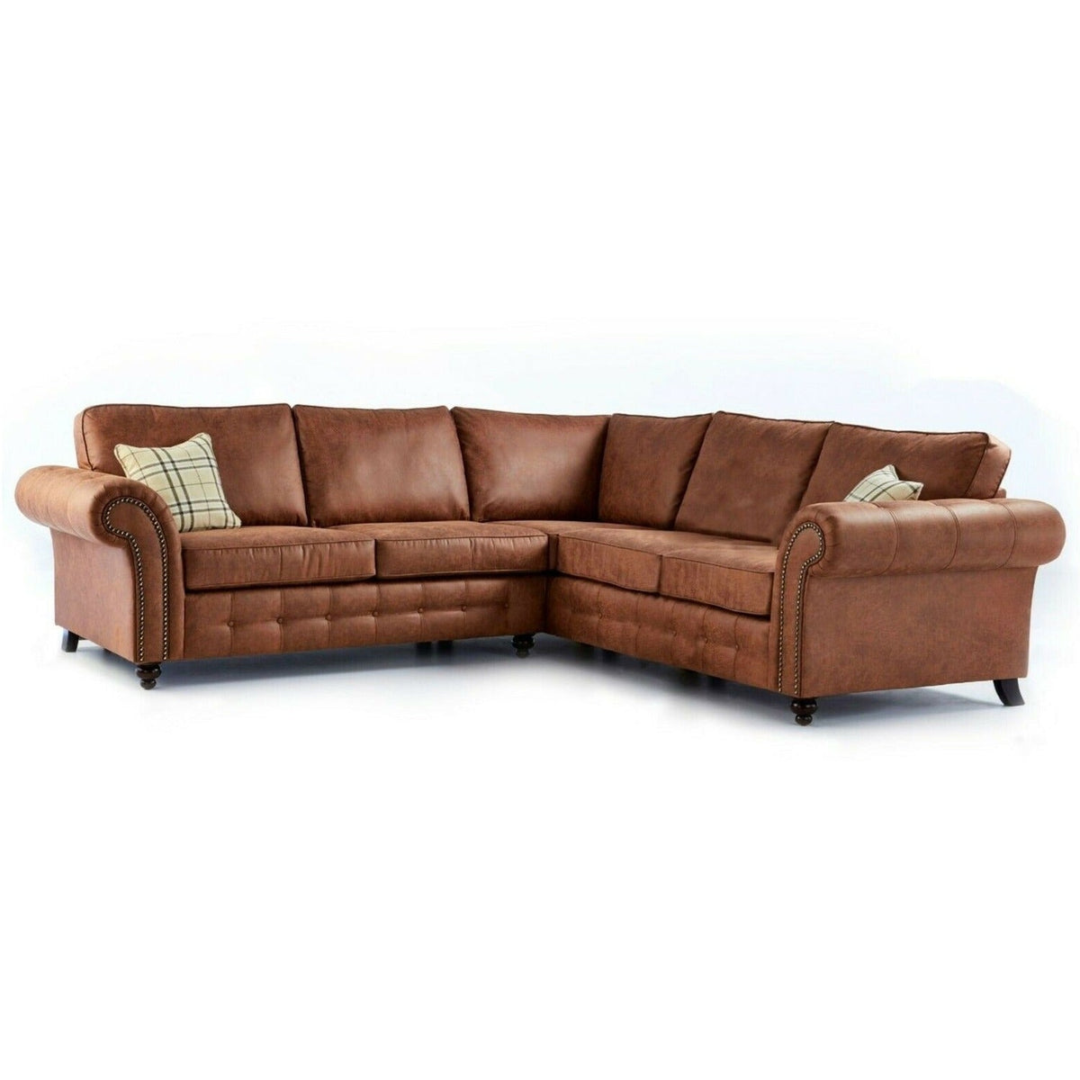 Oakland Suede Leather Corner Sofa