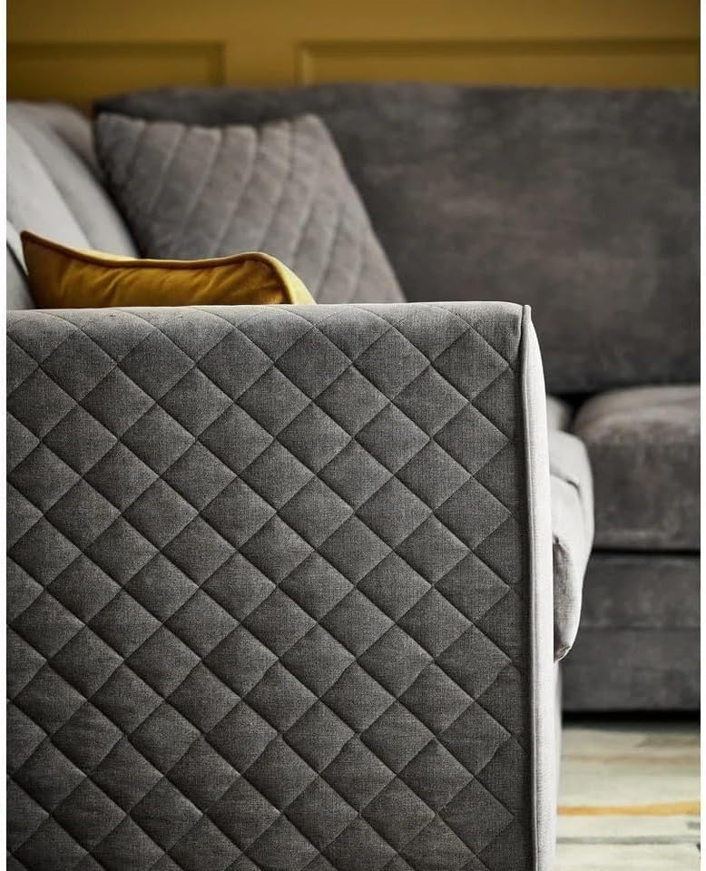 Hilton Full Back Right Hand Facing Corner Sofa Grey