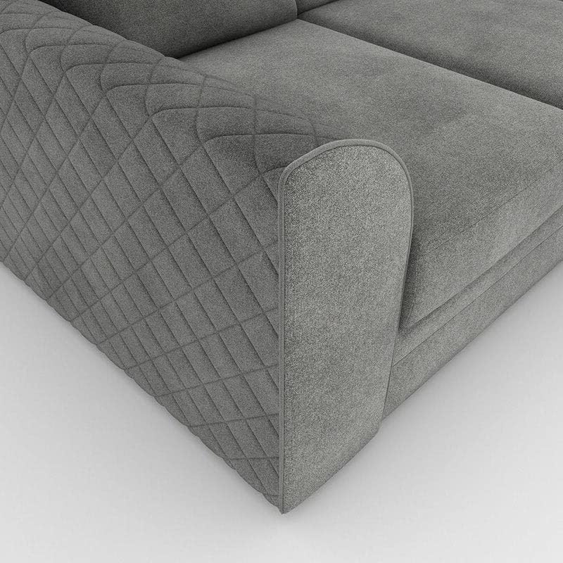 Hilton Full Back Right Hand Facing Corner Sofa Grey
