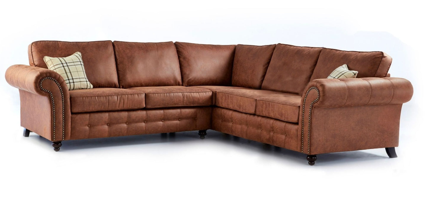 Oakland Sofa Set Tan Brown | 3+2 / Large Corner