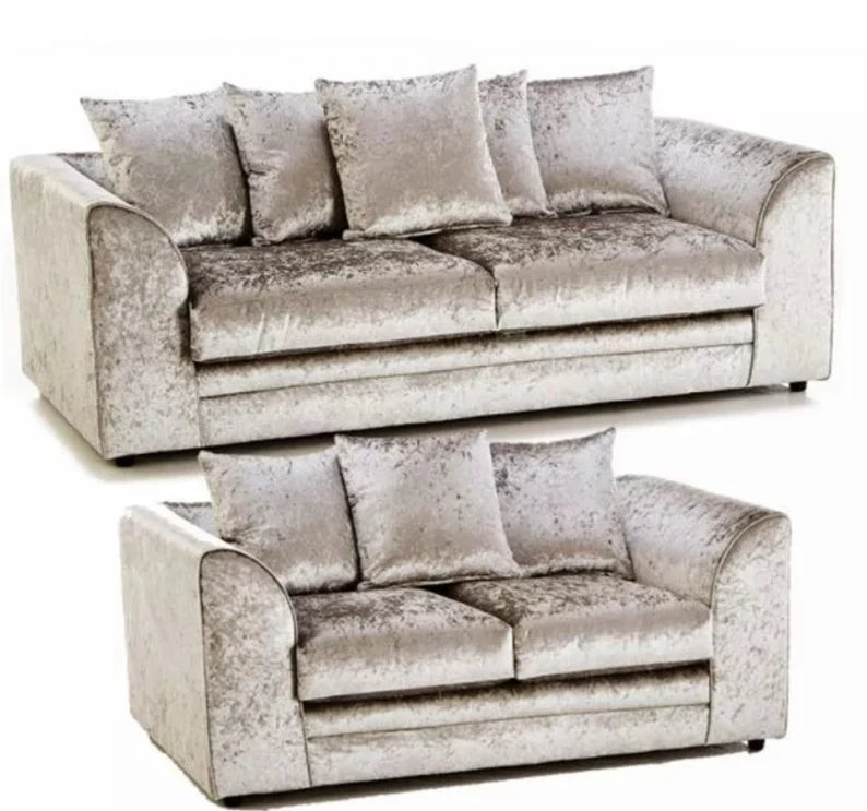 Crushed Velvet Sofa Suite Set | 3 & 2 Seaters