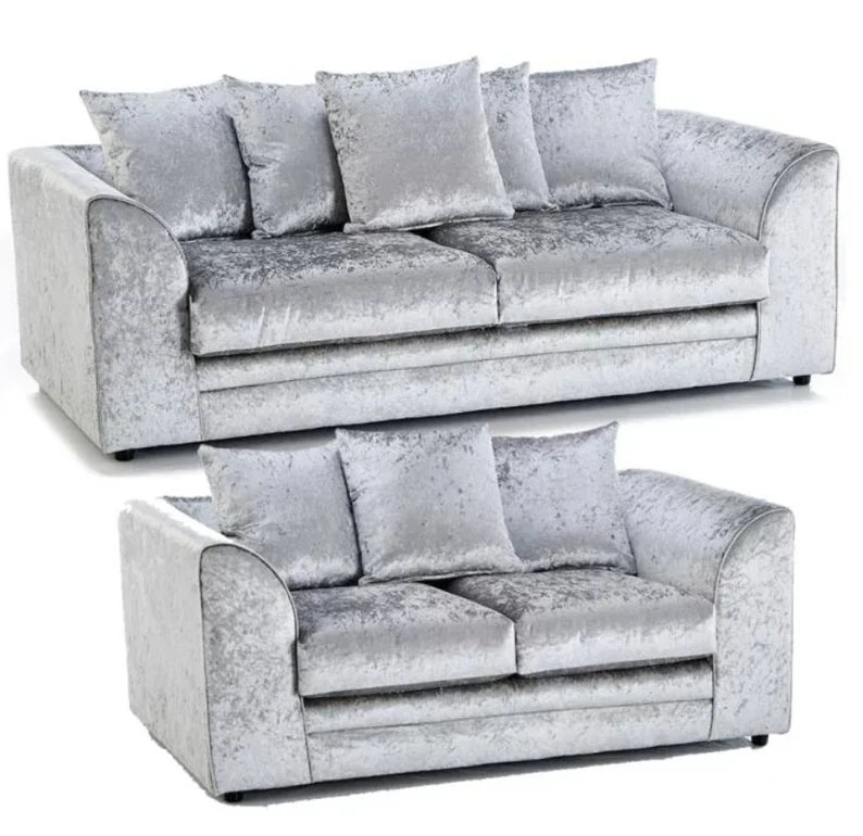 Crushed Velvet Sofa Suite Set | 3 & 2 Seaters