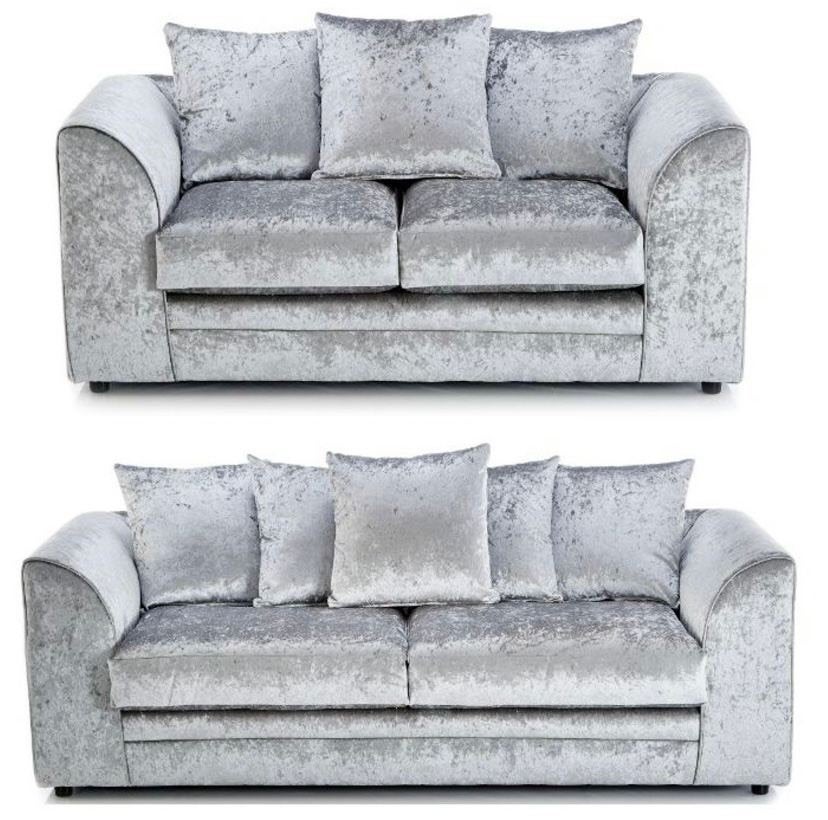 Chicago Crushed Velvet 3 & 2 Seater Sofa Set