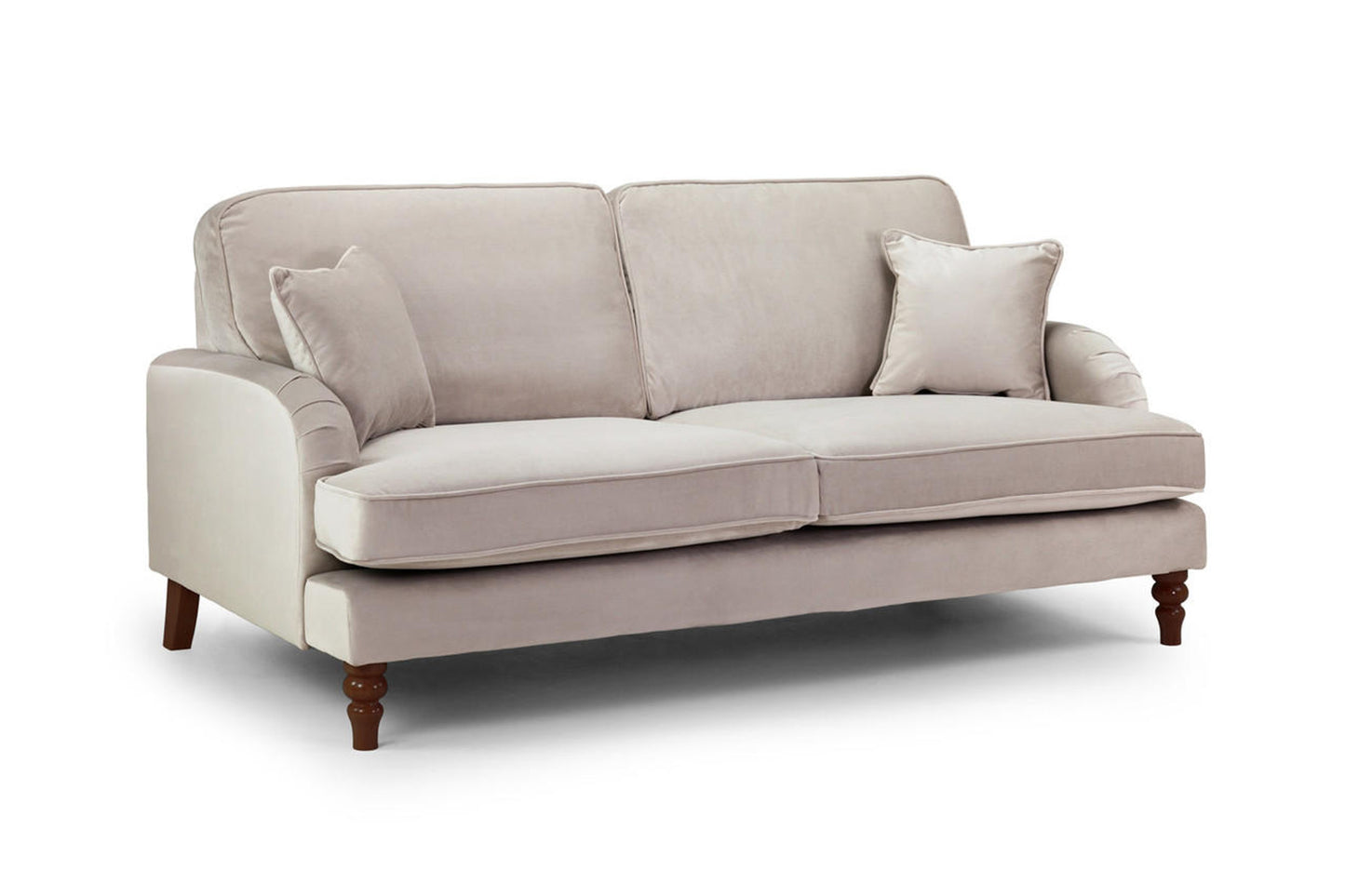 Canyon Sofa Plush Velvet Beige Suite Set