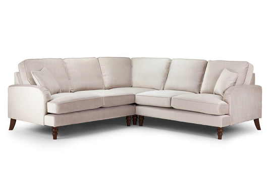 Canyon Sofa Plush Velvet Beige Suite Set