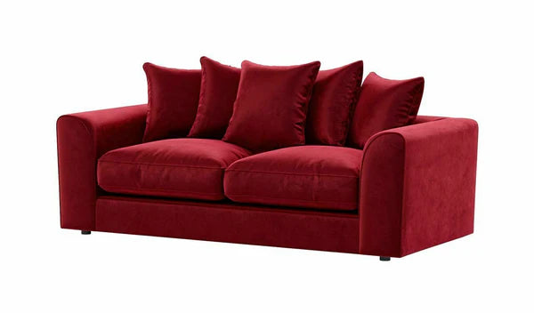 Plush Velvet Ruby Red Suite Set 3+2