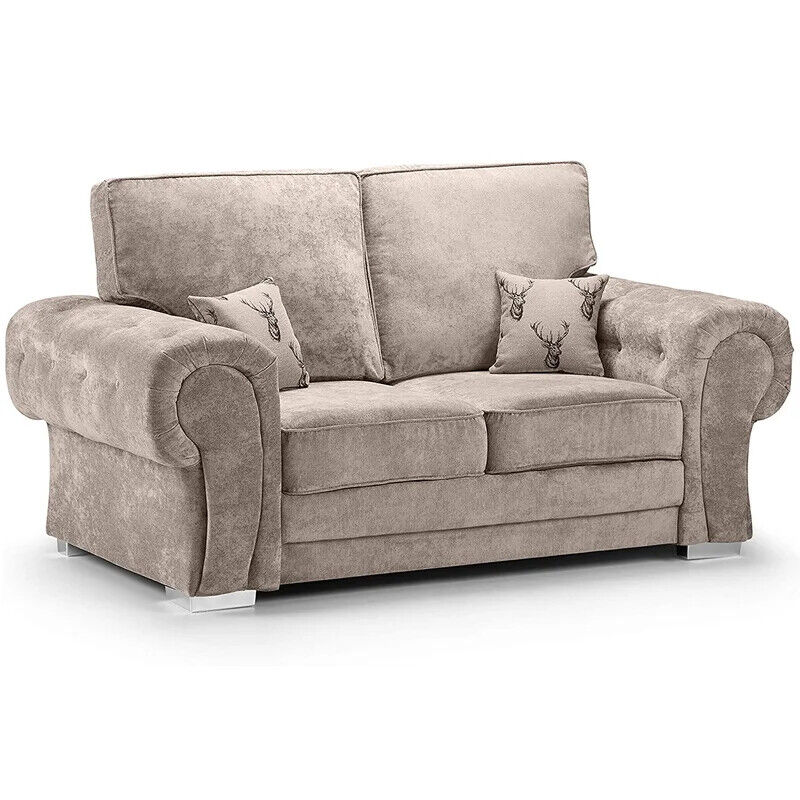 Chesterfield Verona Full Back Sofa Set | 3+2+1 Seater Grey or beige