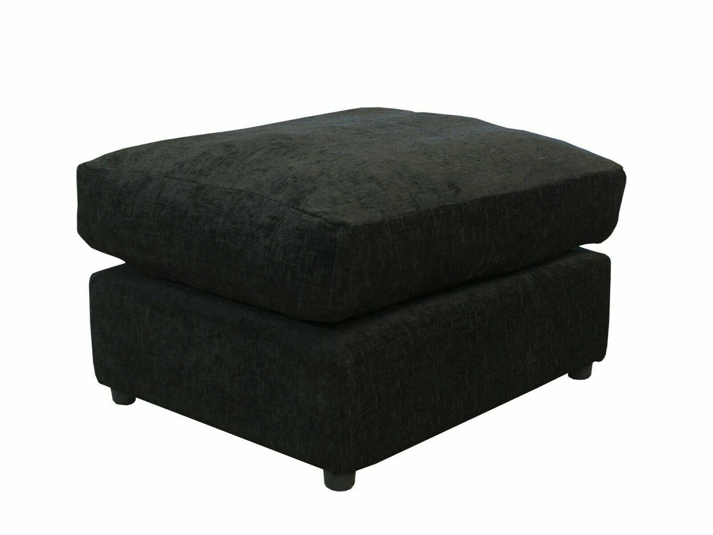 chenille zina black or grey fabric corner sofa or 3+2