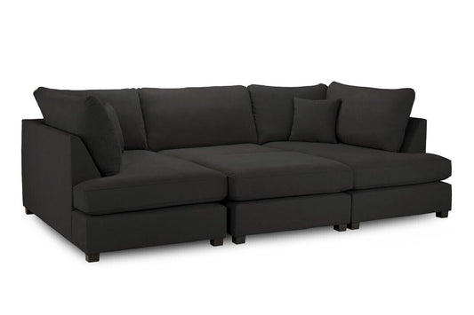 U Shape Cinema Sofa Black