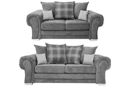 Verona Sofa Set | 3+2 Seater | Grey