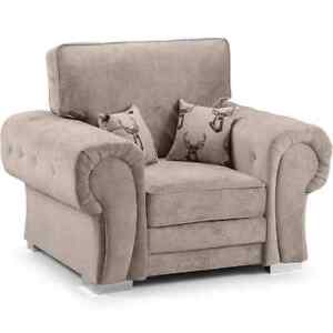 Chesterfield Verona Full Back Sofa Set | 3+2+1 Seater Grey or beige