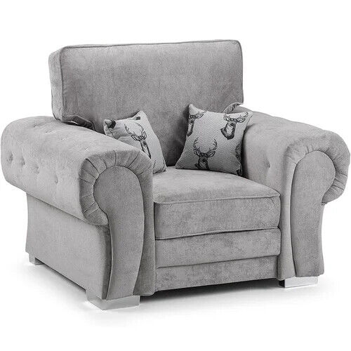 Verona Sofa Set | 3+2 Seater | Grey & Beige