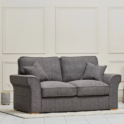 Hugo Formal Back | 3 2 Seater sofa Set | Grey Lisbon Fabric