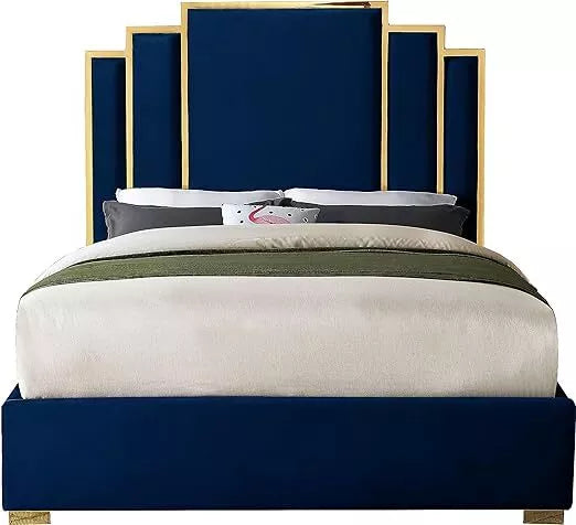 Luxury Plush Velvet Upholstered Bed