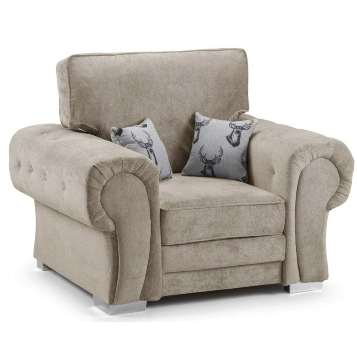 Verona Sofa Set | 3+2 Seater | Grey & Beige